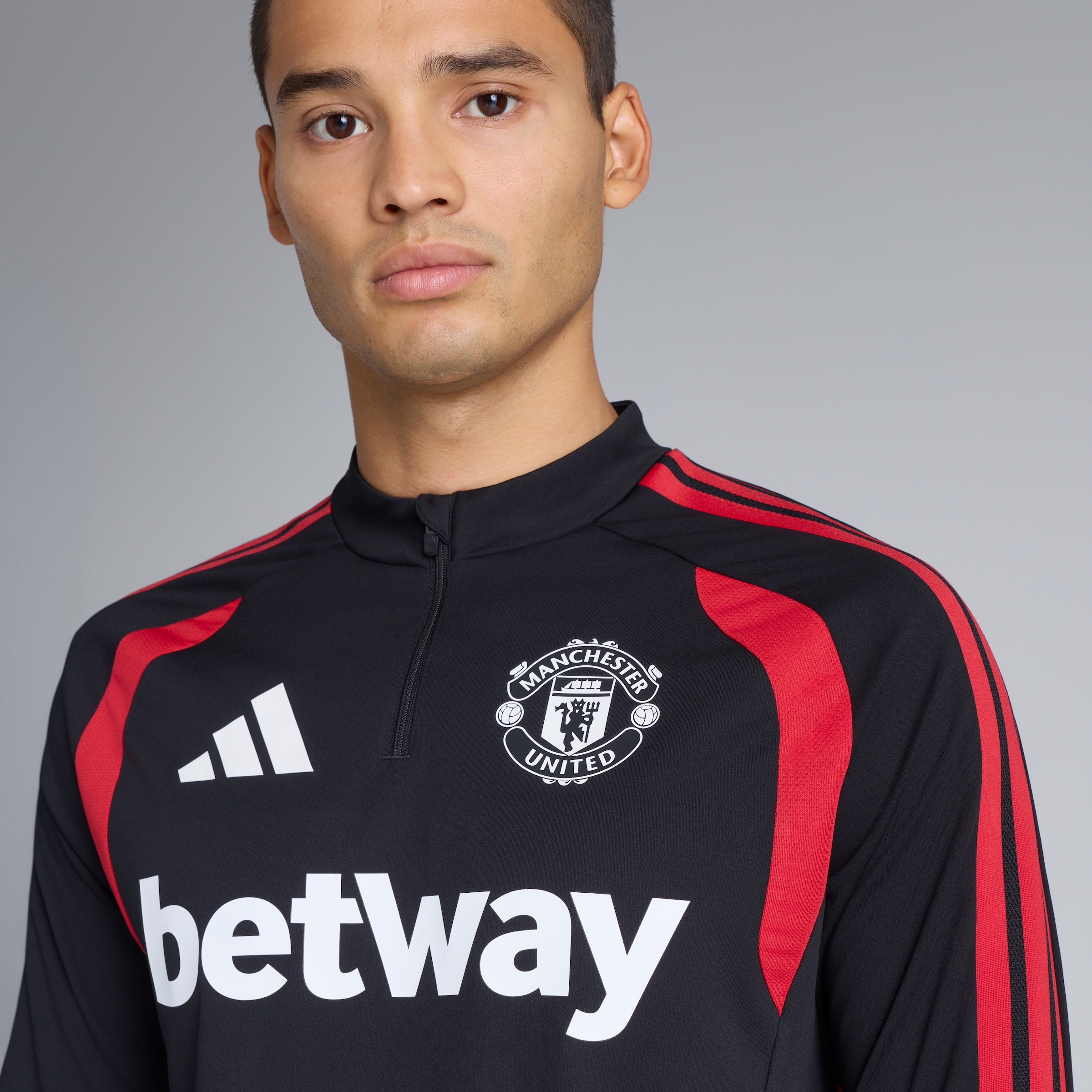 Manchester United 26/27 Training Tiro Top Black (Sponsored) 검정색 세부 사항 [5-5]