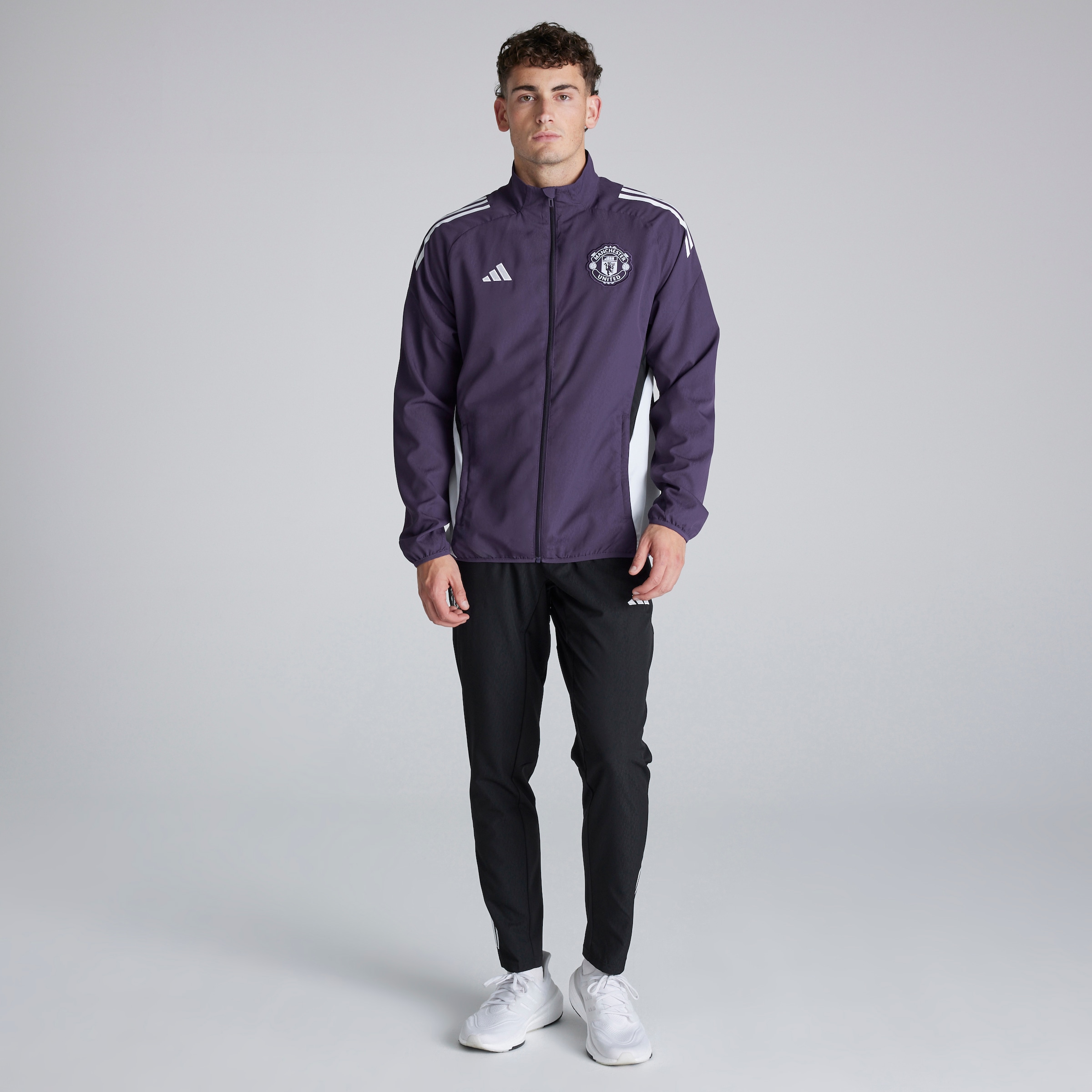 Manchester United Tiro 25 Competition Presentation Jacket Purple Detail [3-7]