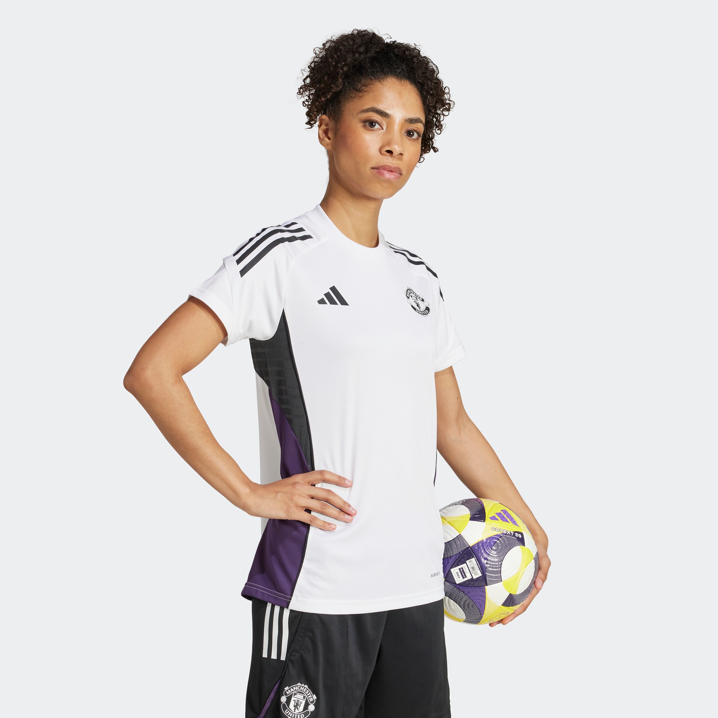 Manchester United Tiro 25 Competition Training Womens Jersey White Detail [3-7]