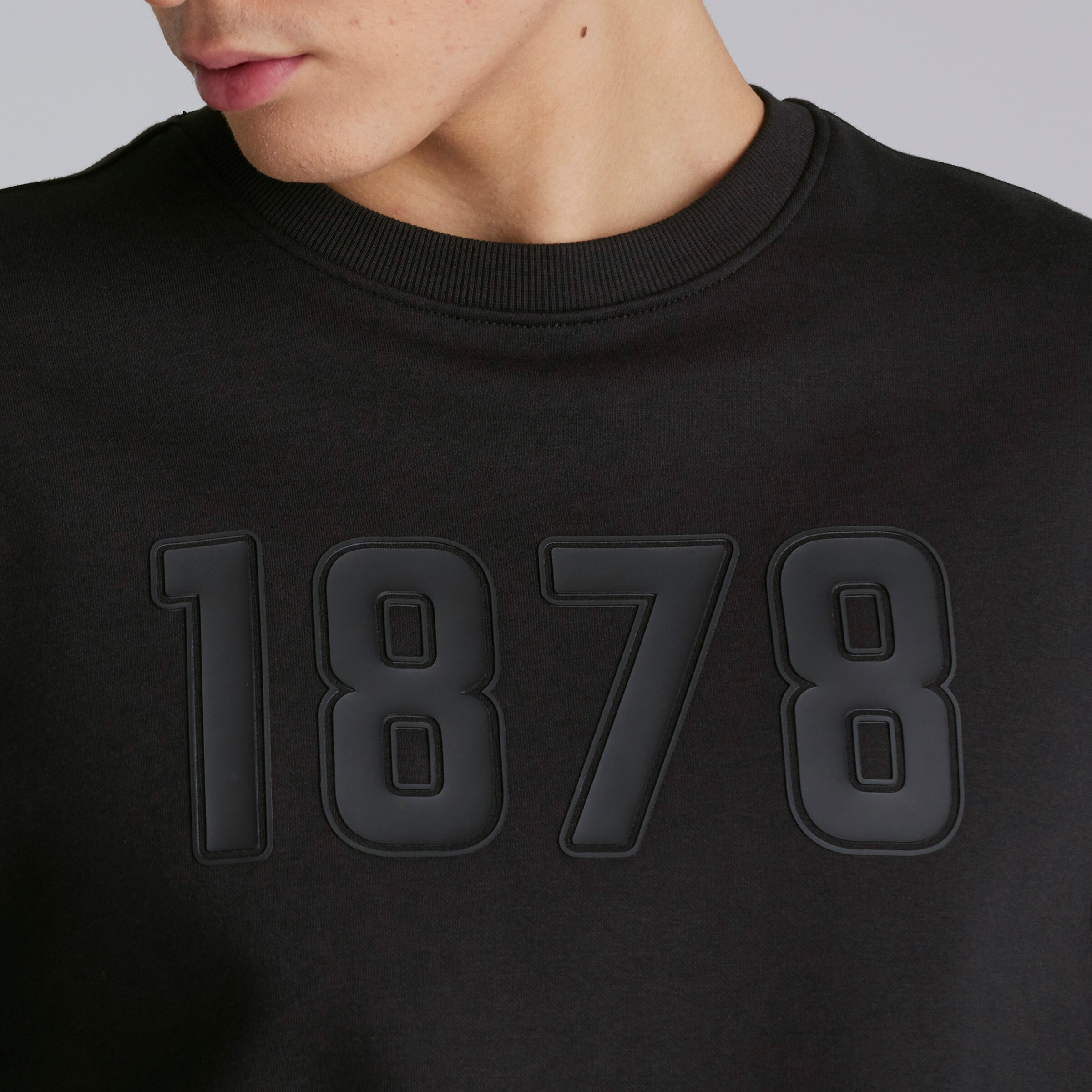 Manchester United Mens 1878 Sweatshirt Black Black Detail [4-4]