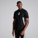 Manchester United x adidas Mens Future Icons 3-Stripes T-Shirt Black