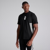 Manchester United x adidas Mens Future Icons 3-Stripes T-Shirt Black