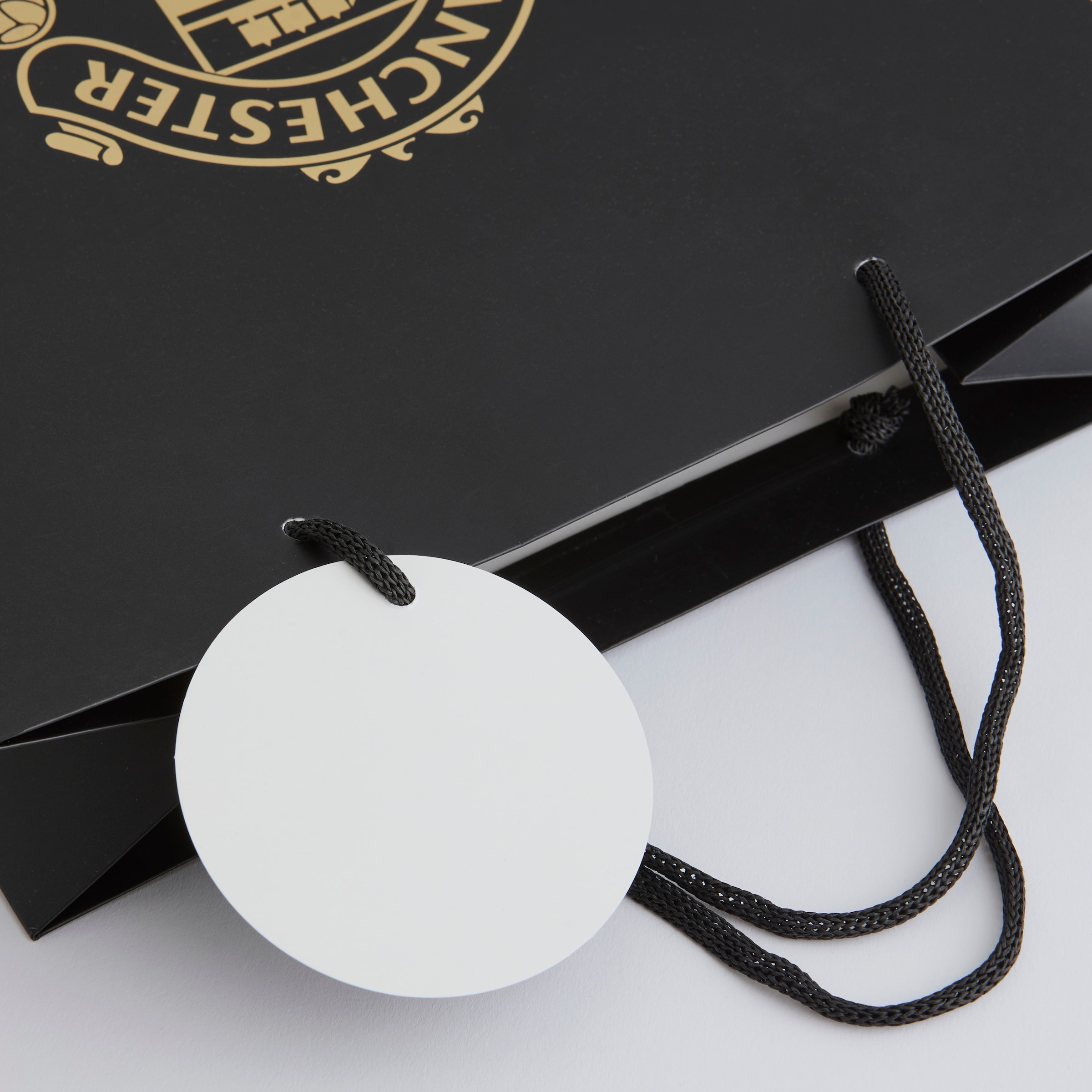 Manchester United Medium Gift Bag 26 x 33 cm Black Schwarz Detail [4-4]