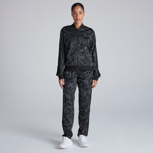 Manchester United x adidas Womens Essentials 3-Stripes Tracksuit Black Black