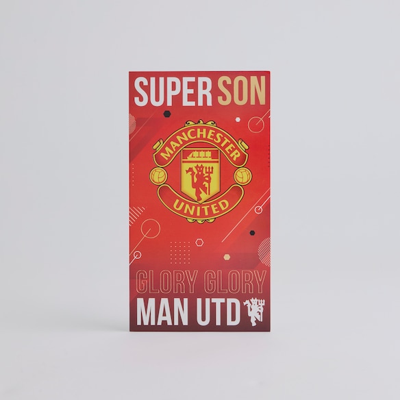 Manchester United Son Birthday Card Red Red
