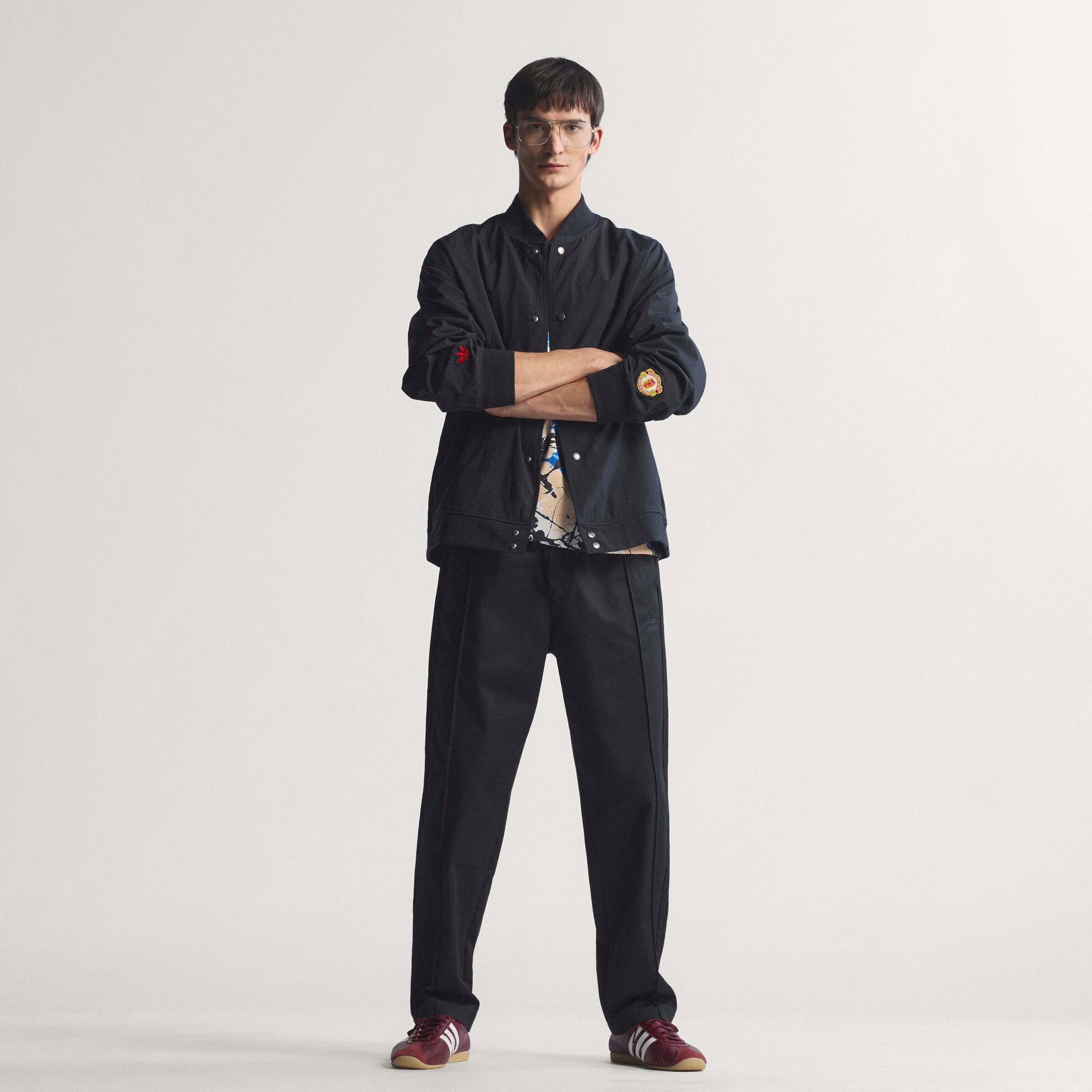 Manchester United x adidas Stone Roses Jacket Black Black Detail [9-10]