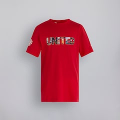 Manchester United Kids Photographic Font T-Shirt Red