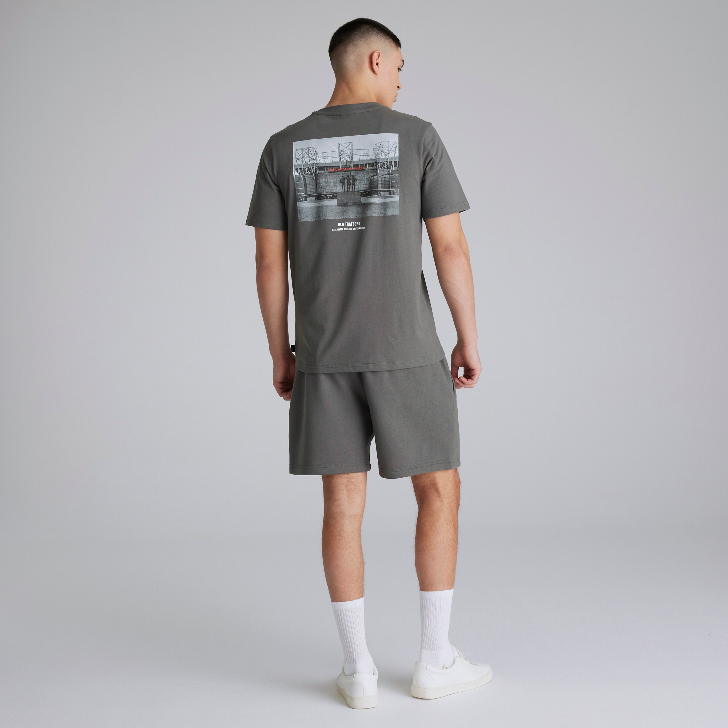 Manchester United Mens Print Shorts Slate Grey Detail [2-6]