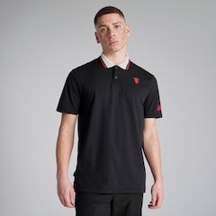 Manchester United x adidas Golf Twistknit Polo Shirt Black