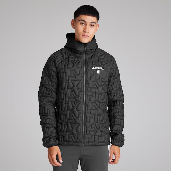 Manchester United x adidas Mens Terrex Xperior PrimaLoft Jacket Black Black