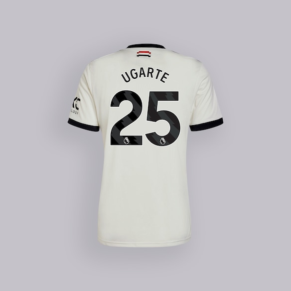 Manchester United 24/25 Third Jersey Kids with Ugarte 25 EPL Printing & Badge White