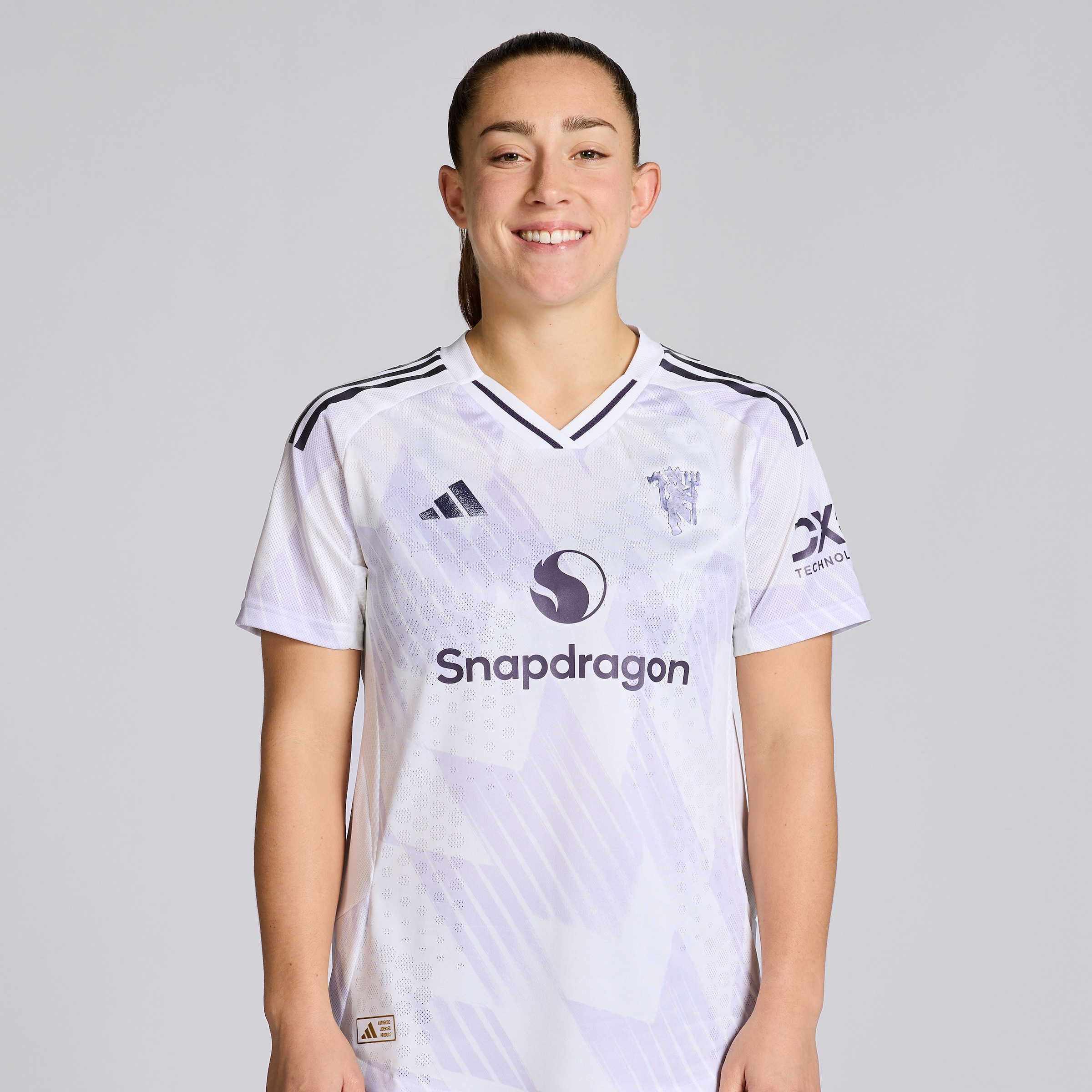 Manchester United Womens 25/26 Away Authentic Jersey 흰색