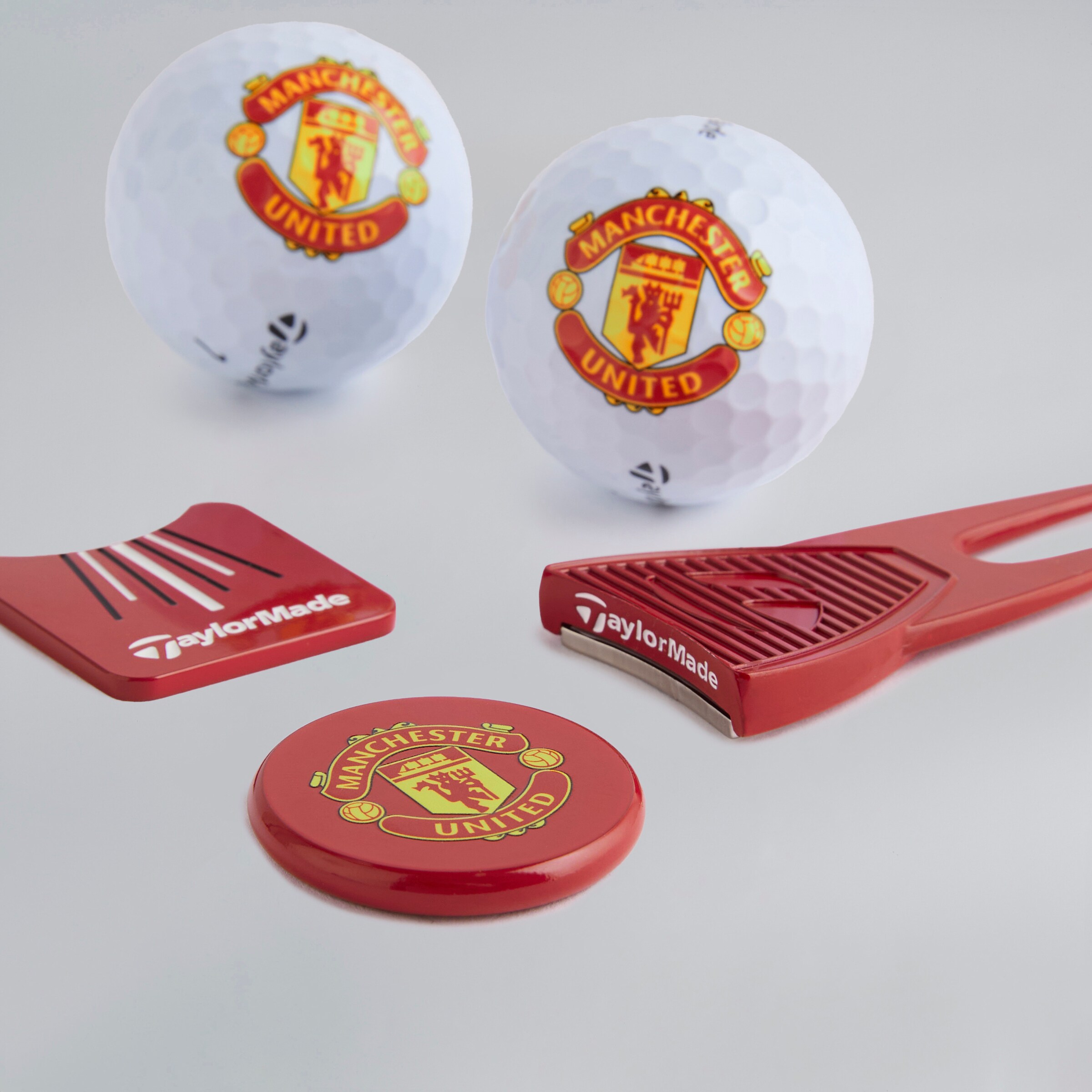 Manchester United X TaylorMade Golf Gift Box Set with 2 Balls Red Rouge Détail [5-5]