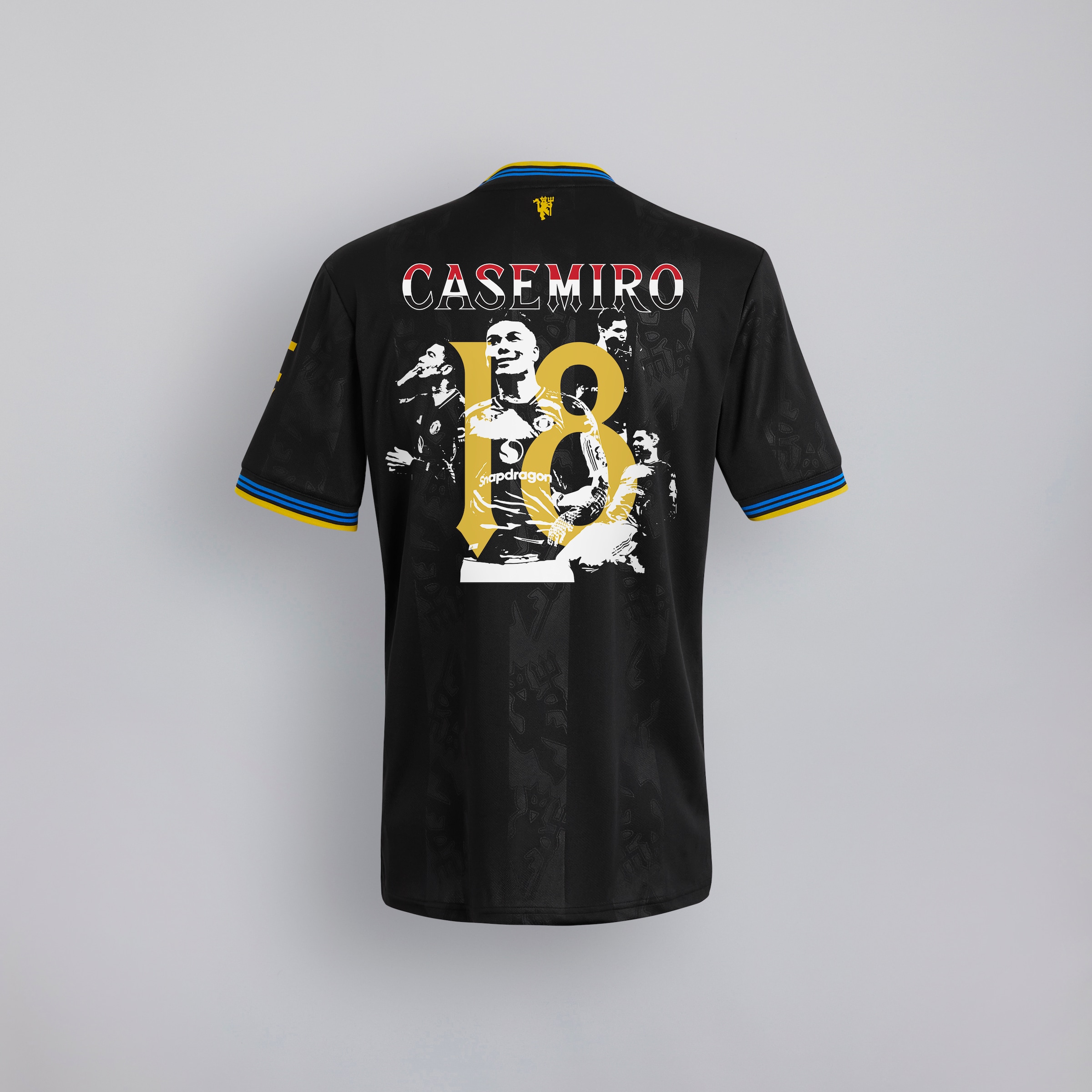 Manchester United 25/26 Third Jersey with Casemiro Special Edition Print Black Black
