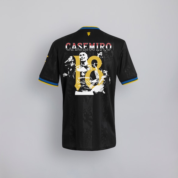 Manchester United 25/26 Third Jersey with Casemiro Special Edition Print Black Black
