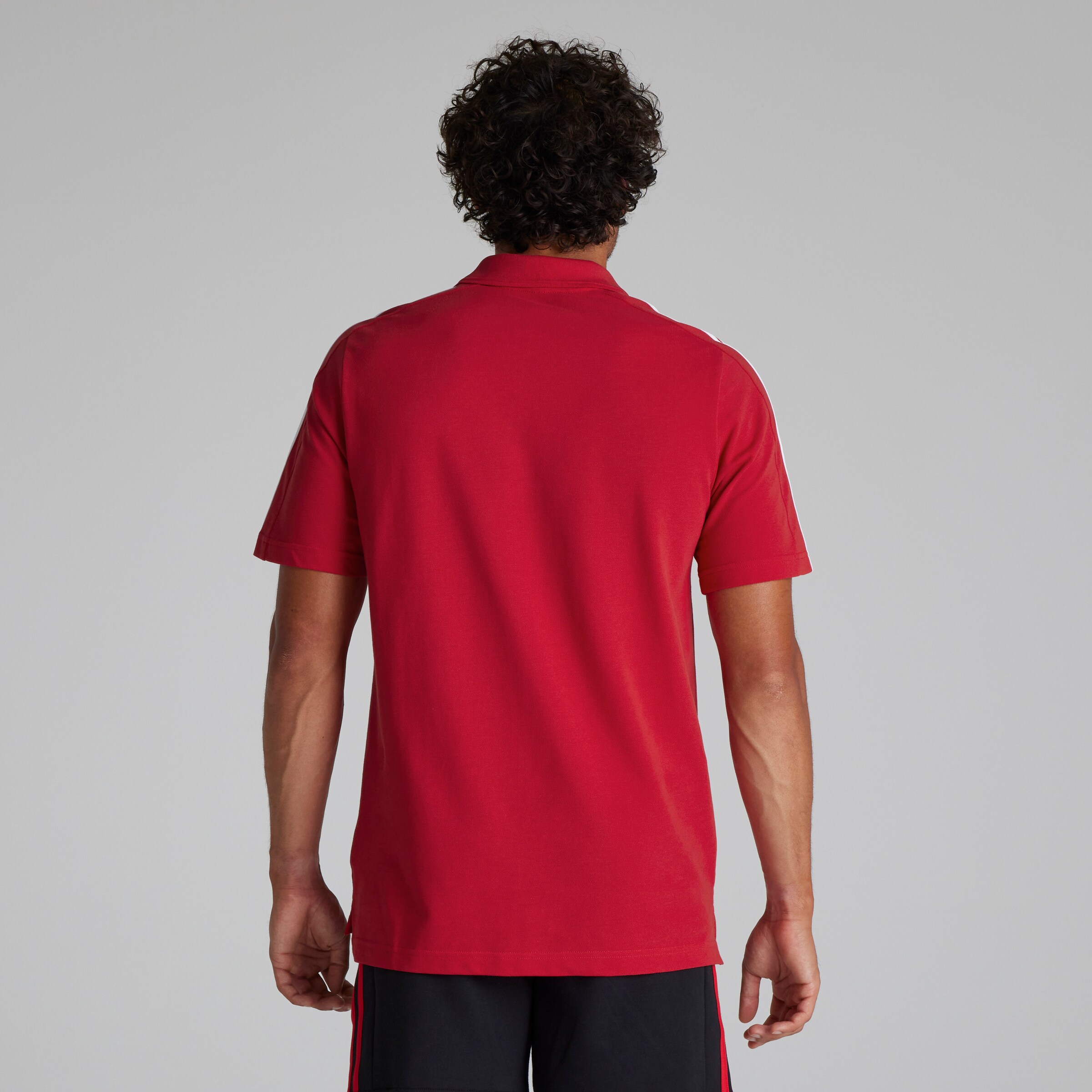 Manchester United x adidas Mens DNA Polo Shirt Red Red Detail [2-5]