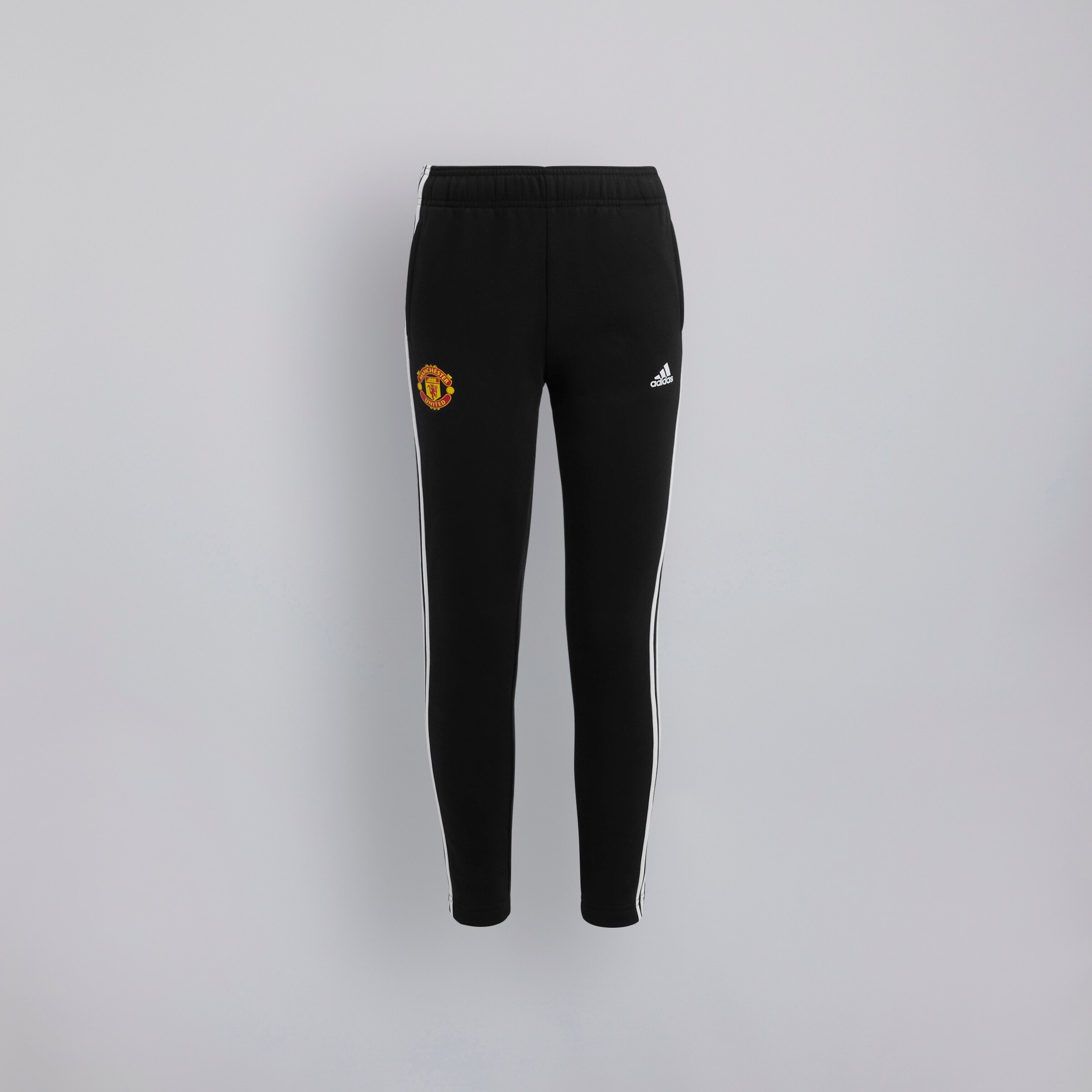 Manchester United x adidas Kids Tiberio 3-Stripes Colourblock Fleece Tracksuit Black/Grey Black Detail [2-4]