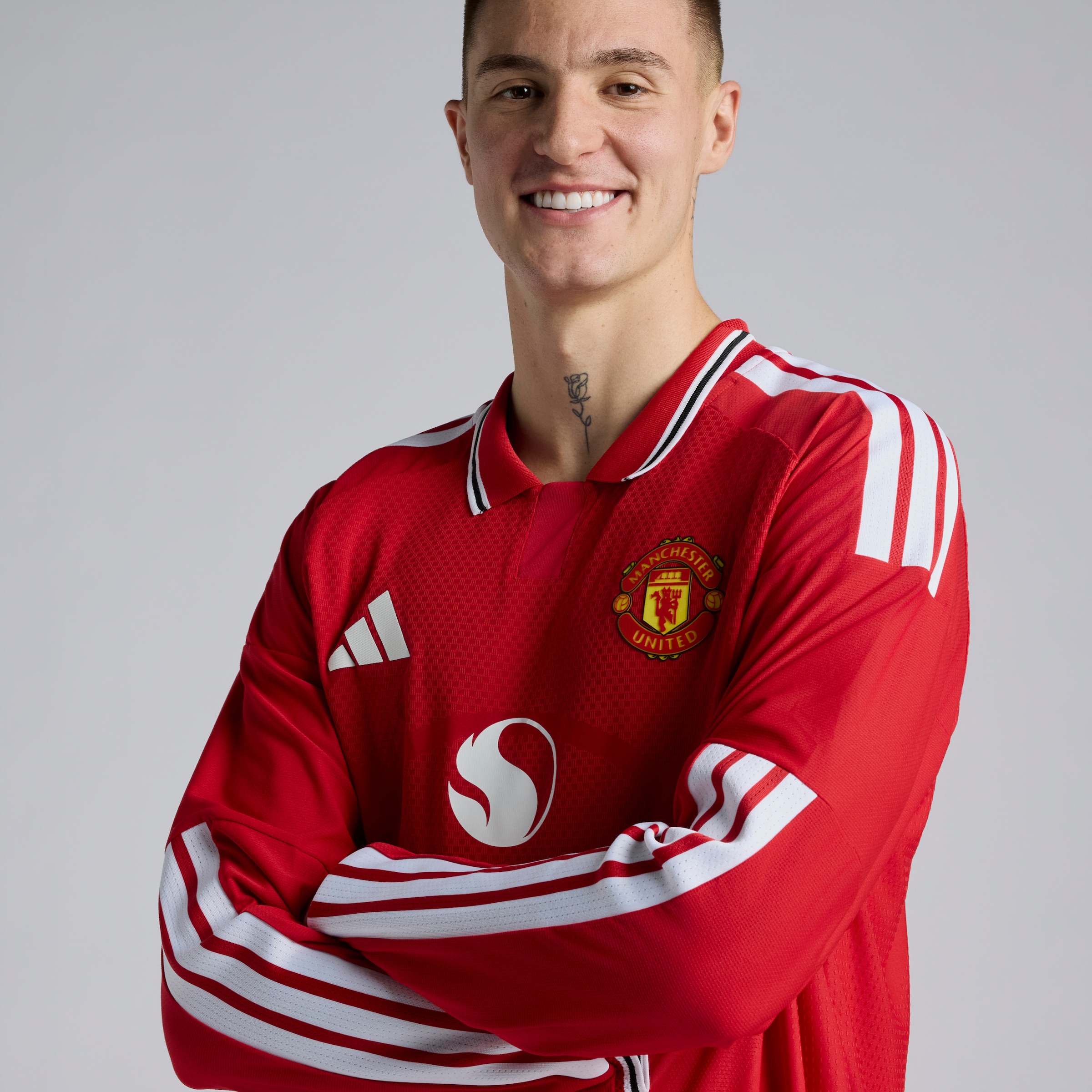Manchester United 26/27 Home Authentic Long Sleeve Jersey Rouge Détail [4-6]