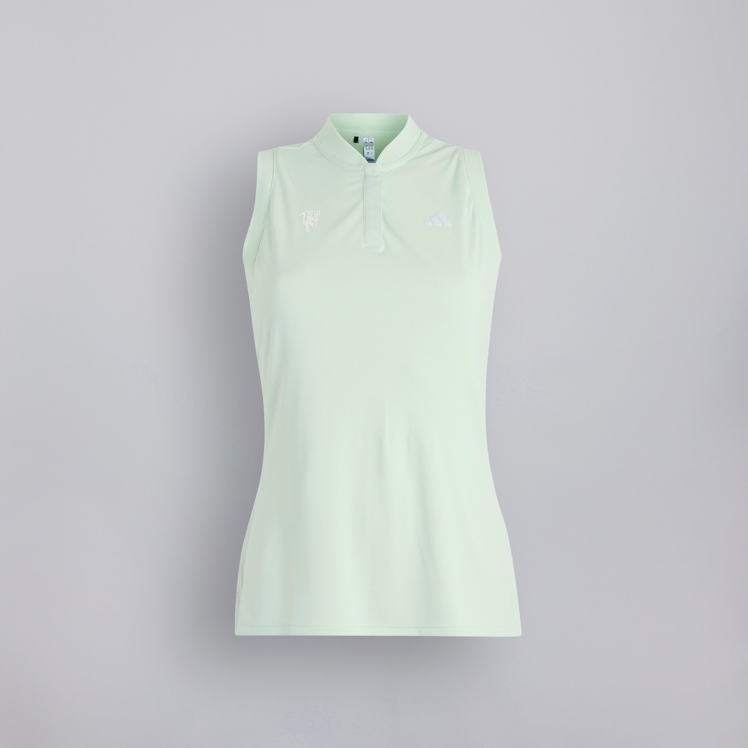 Manchester United x adidas Womens Golf Ultimate365 Tour HEAT.RDY Sleeveless Polo Shirt White White
