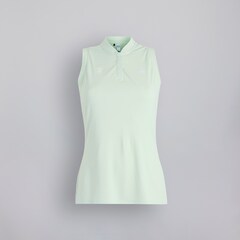 Manchester United x adidas Womens Golf Ultimate365 Tour HEAT.RDY Sleeveless Polo Shirt White