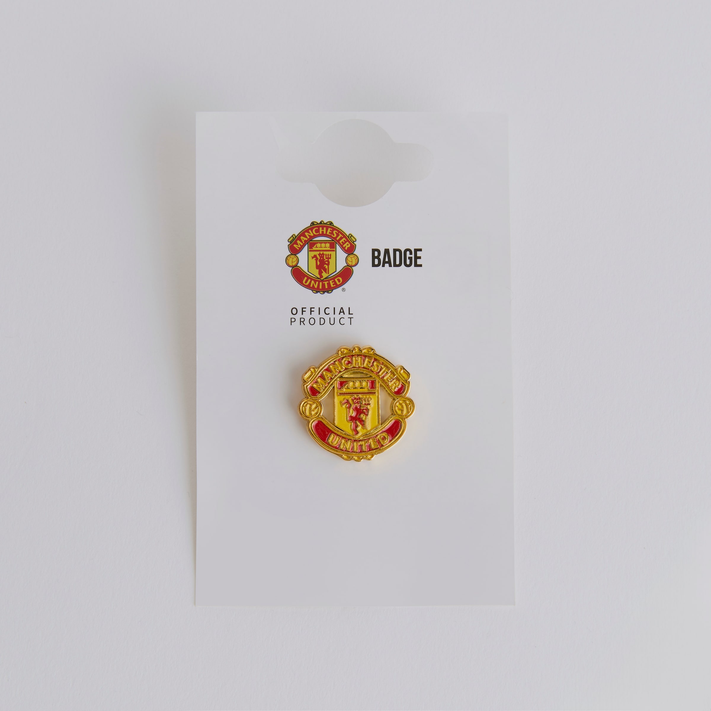 Manchester United Crest Pin Badge Red Red