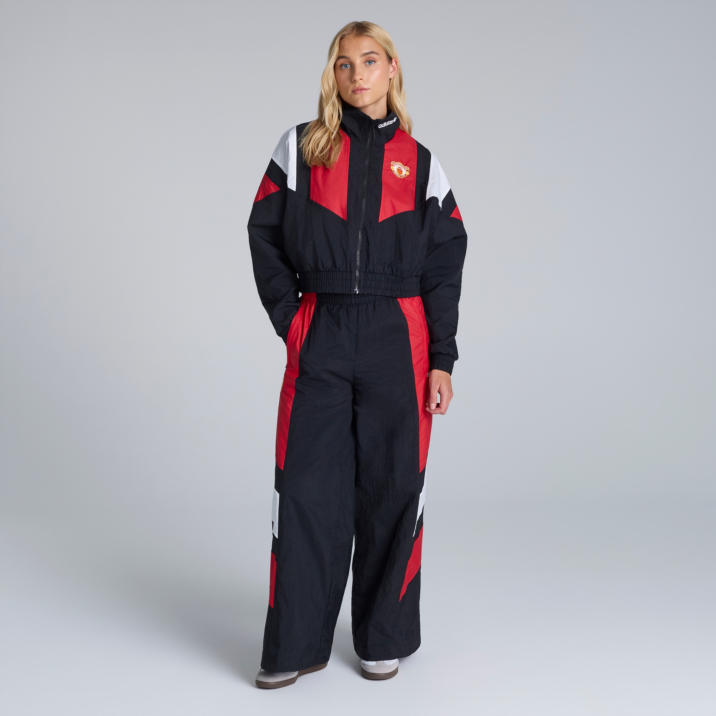 Manchester United x adidas Womens EQT Track Top Black Black Detail [3-5]