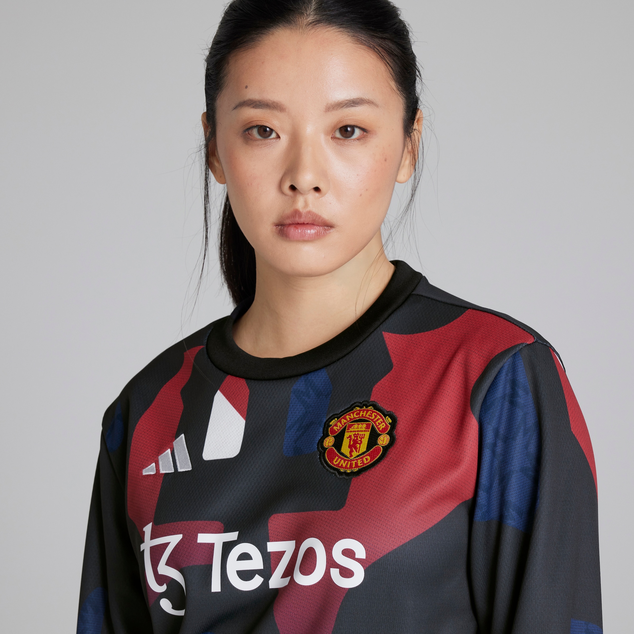 Manchester United Womens Pre-Match Warm Top Black Black Detail [5-5]