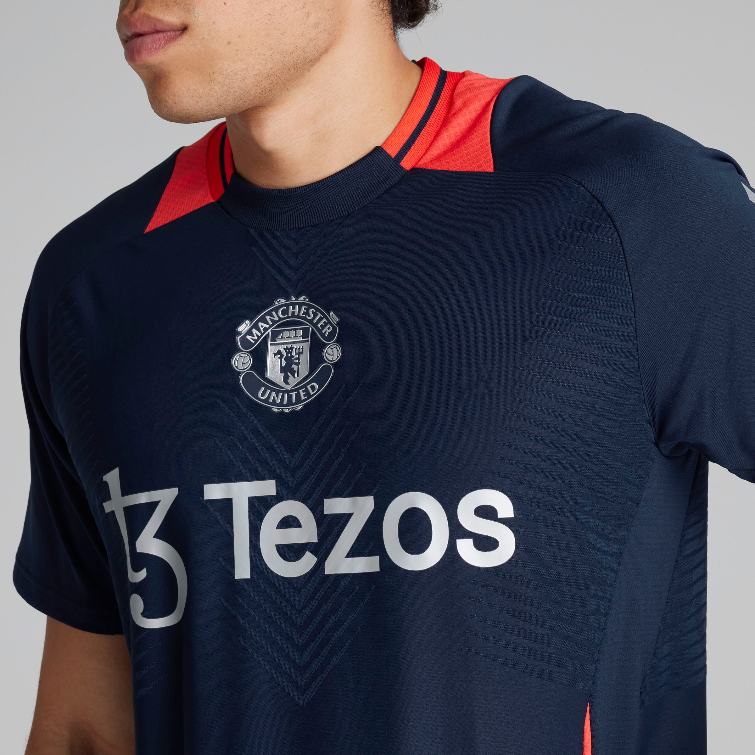 Manchester United Tiro 24 Pro Training Jersey Navy Blue Detail [5-5]