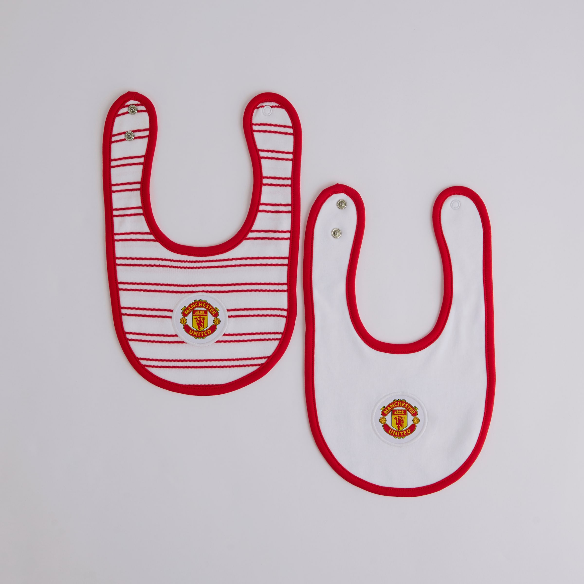 Manchester United Baby Cotton Bibs 2 Pack White 흰색 세부 사항 [2-4]