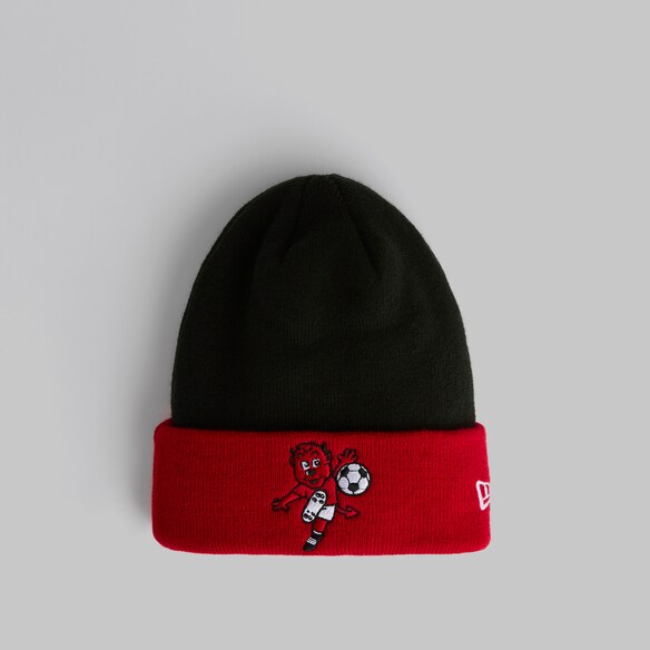 Manchester United x New Era Kids Fred the Red Cuff Beanie Black Black