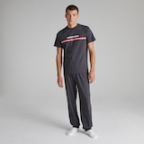 Manchester United Mens Bar Stripe Pyjama Set Grey