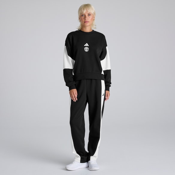 Manchester United x adidas Womens Laziday Tracksuit Black Black