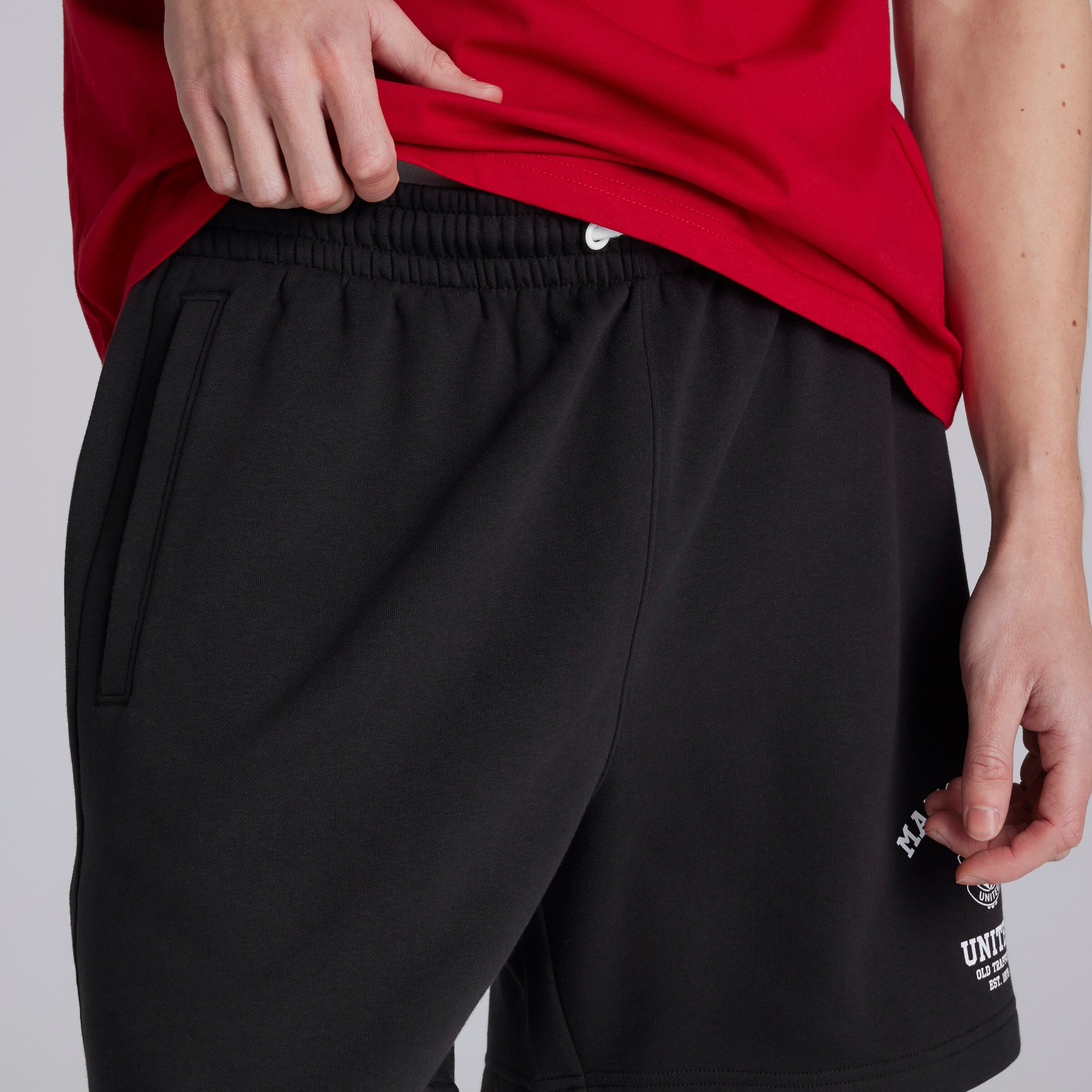 Manchester United Varsity Shorts Black Noir Détail [5-5]