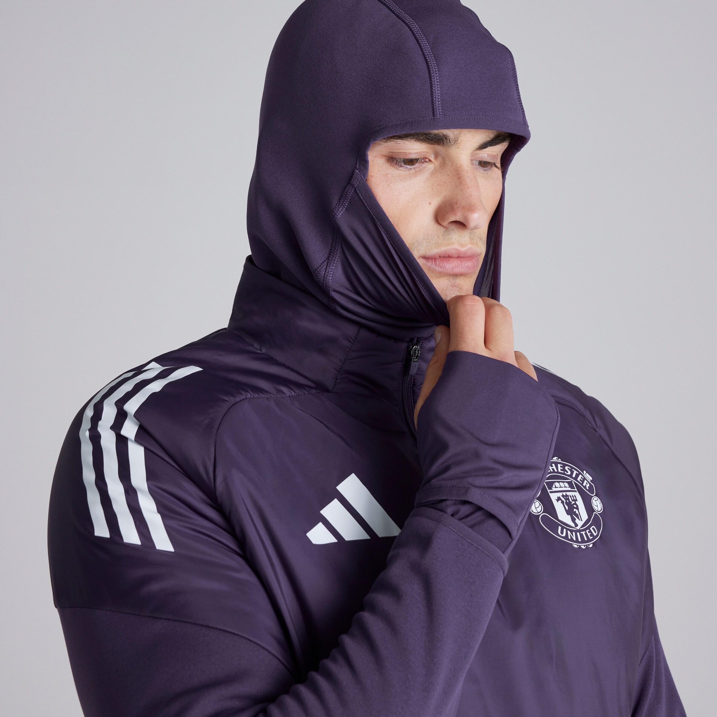 Manchester United Tiro 25 Competition Winterized Top Violet Détail [6-8]