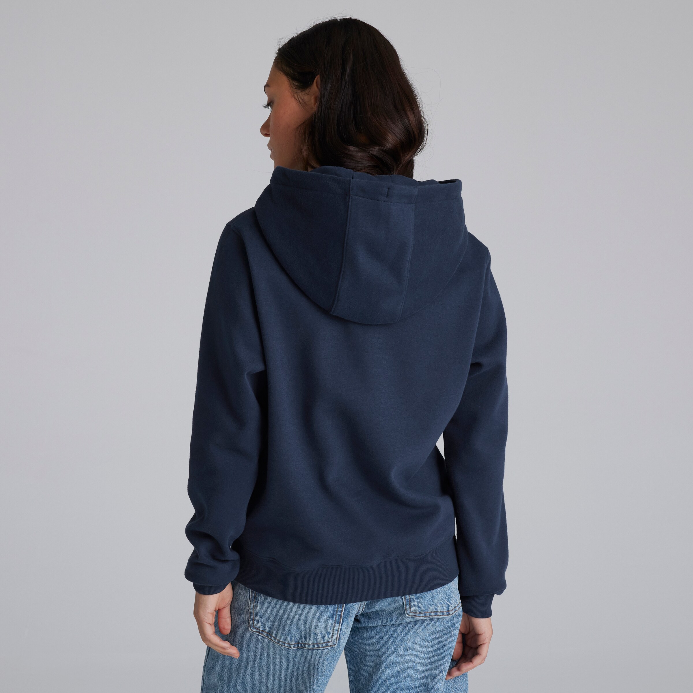 Manchester United Womens Devil Essentials Overhead Hoodie Navy Navy blue Detail [2-5]