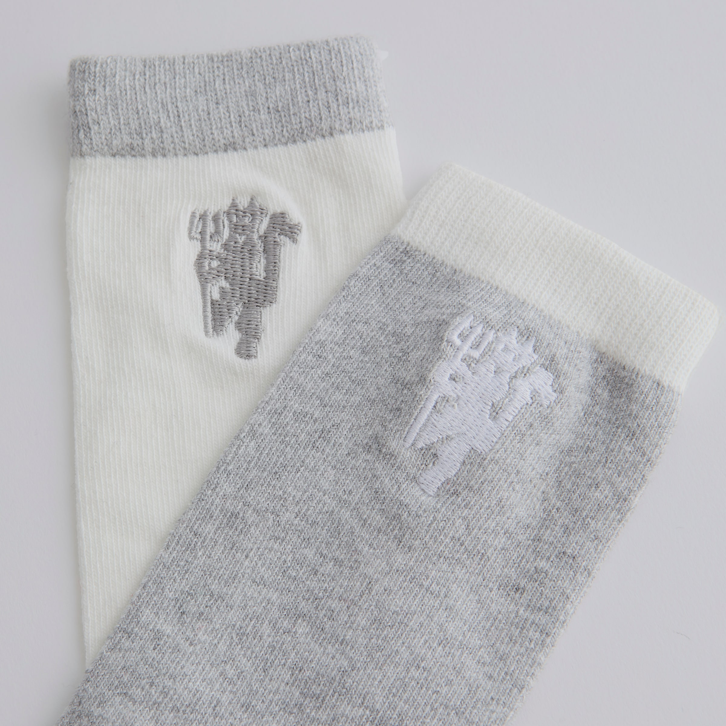 Manchester United Devil Logo Socks 2 Pack Multi Detail [3-4]