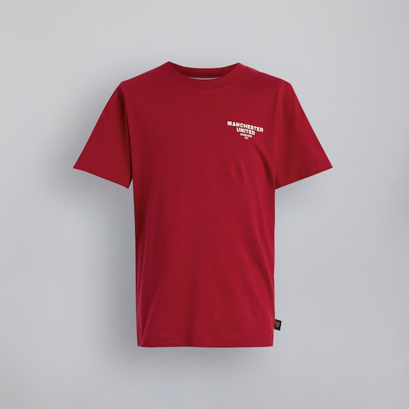 Manchester United Kids Back Print T-Shirt Red Red
