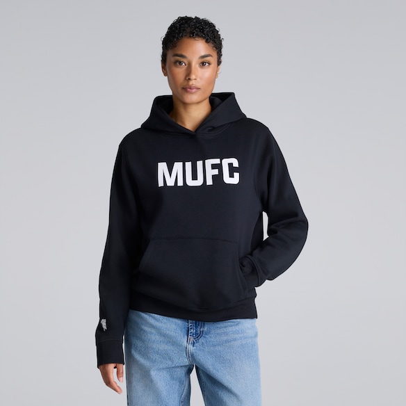 Manchester United MUFC Womens Hoodie Black Black
