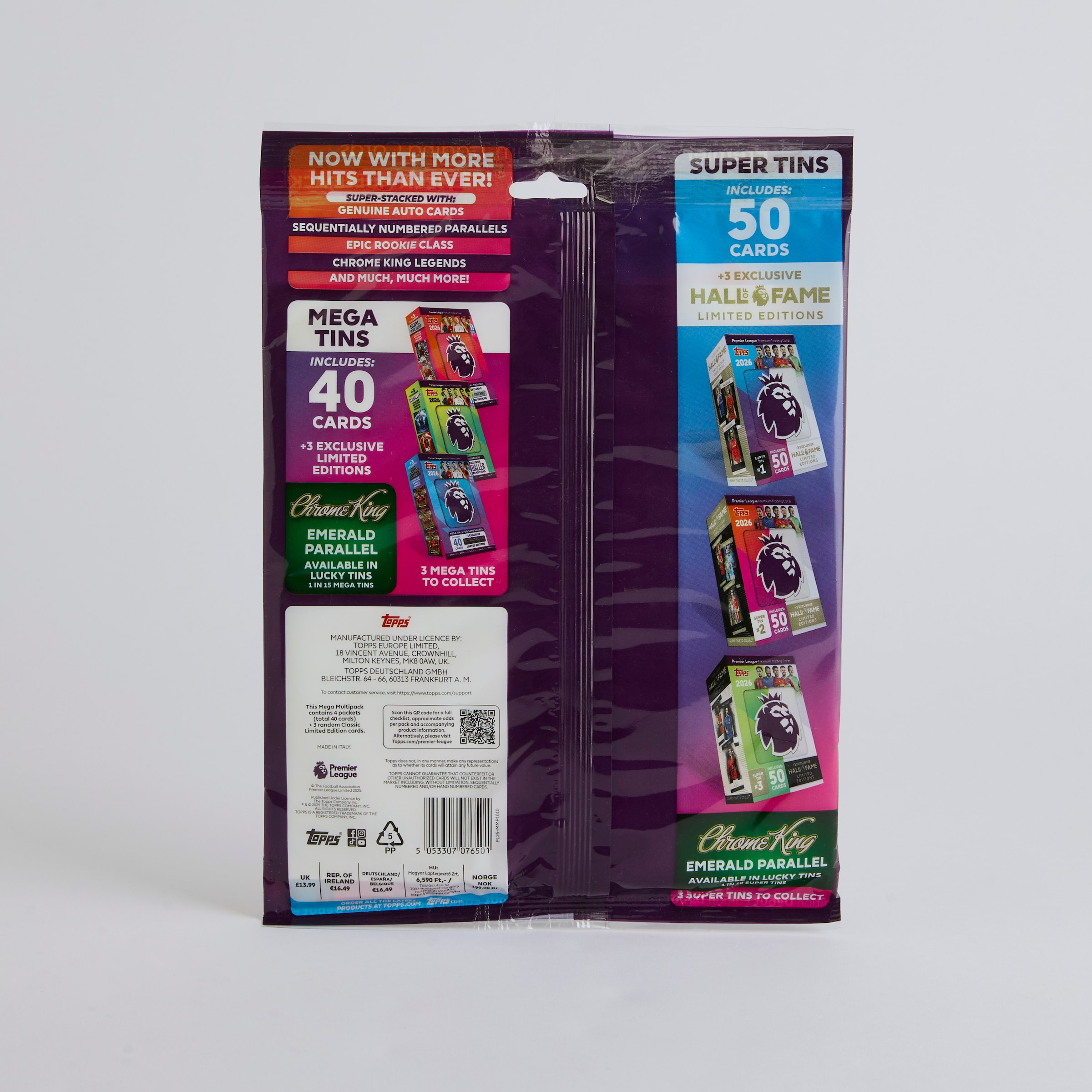 Topps Premier League Collection Trading Cards Mega Multi Pack Multi Detail [2-4]