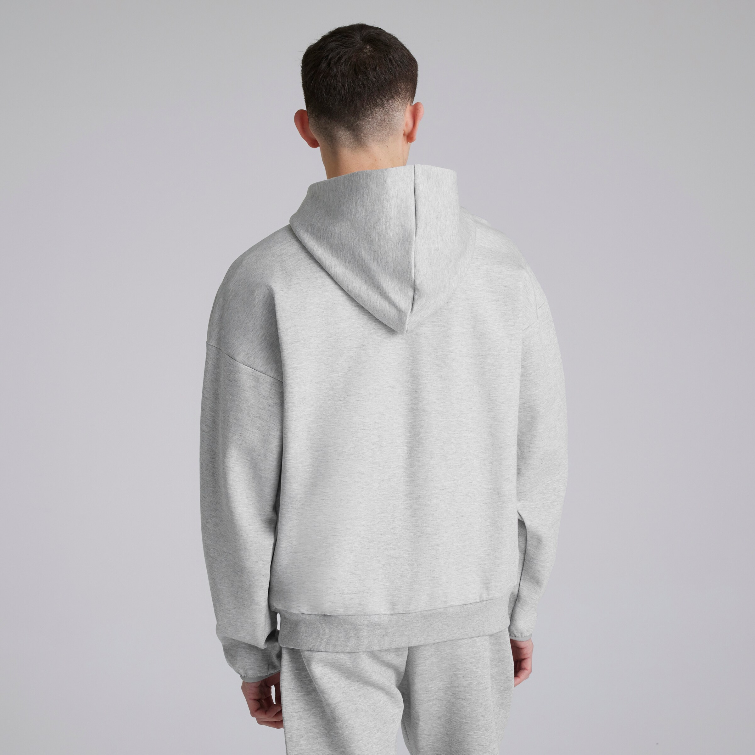 Manchester United x adidas Future Icons Full Zip Hoodie Grey Marl Grey Detail [2-5]