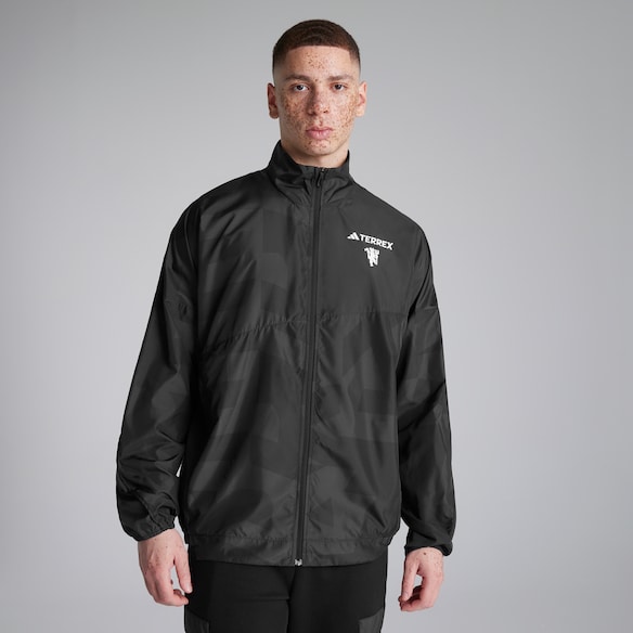 Manchester United x adidas Terrex All Over Print Wind Jacket Black Black