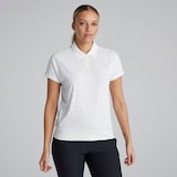 Manchester United x adidas Womens Golf Go-To Polo Shirt White/Grey