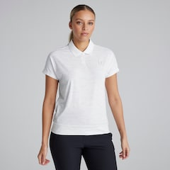 Manchester United x adidas Womens Golf Go-To Polo Shirt White/Grey