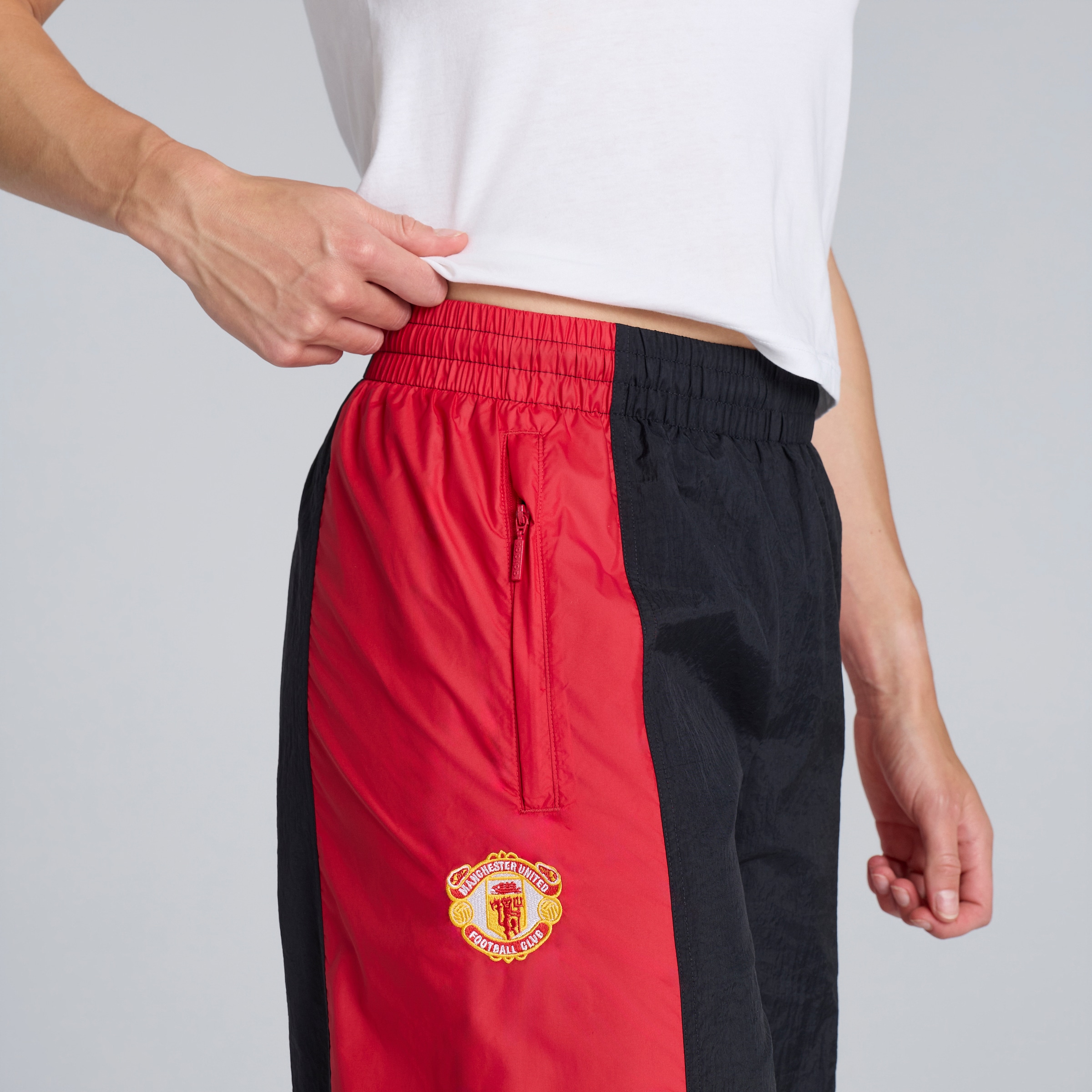 Manchester United x adidas Womens EQT Track Pants Black Black Detail [6-6]
