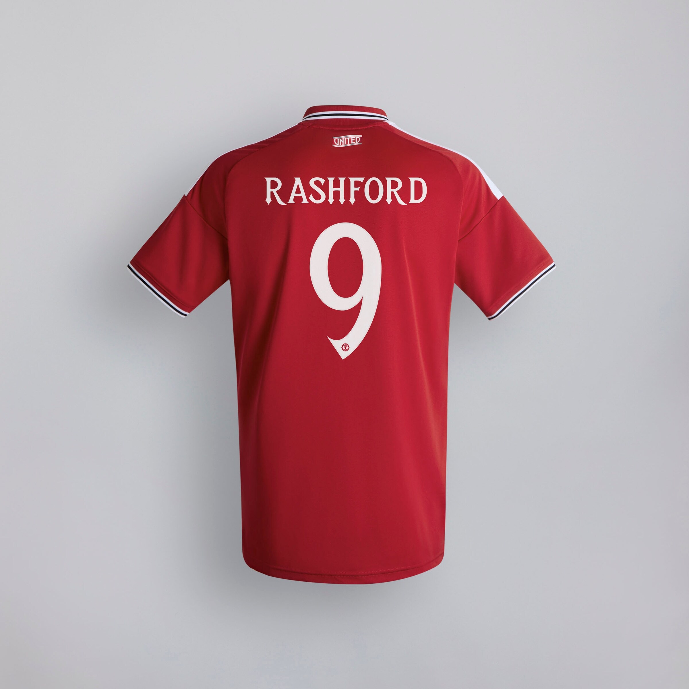 Manchester United 26/27 Home Jersey with Rashford 9 UCL Printing & Badge 빨간색