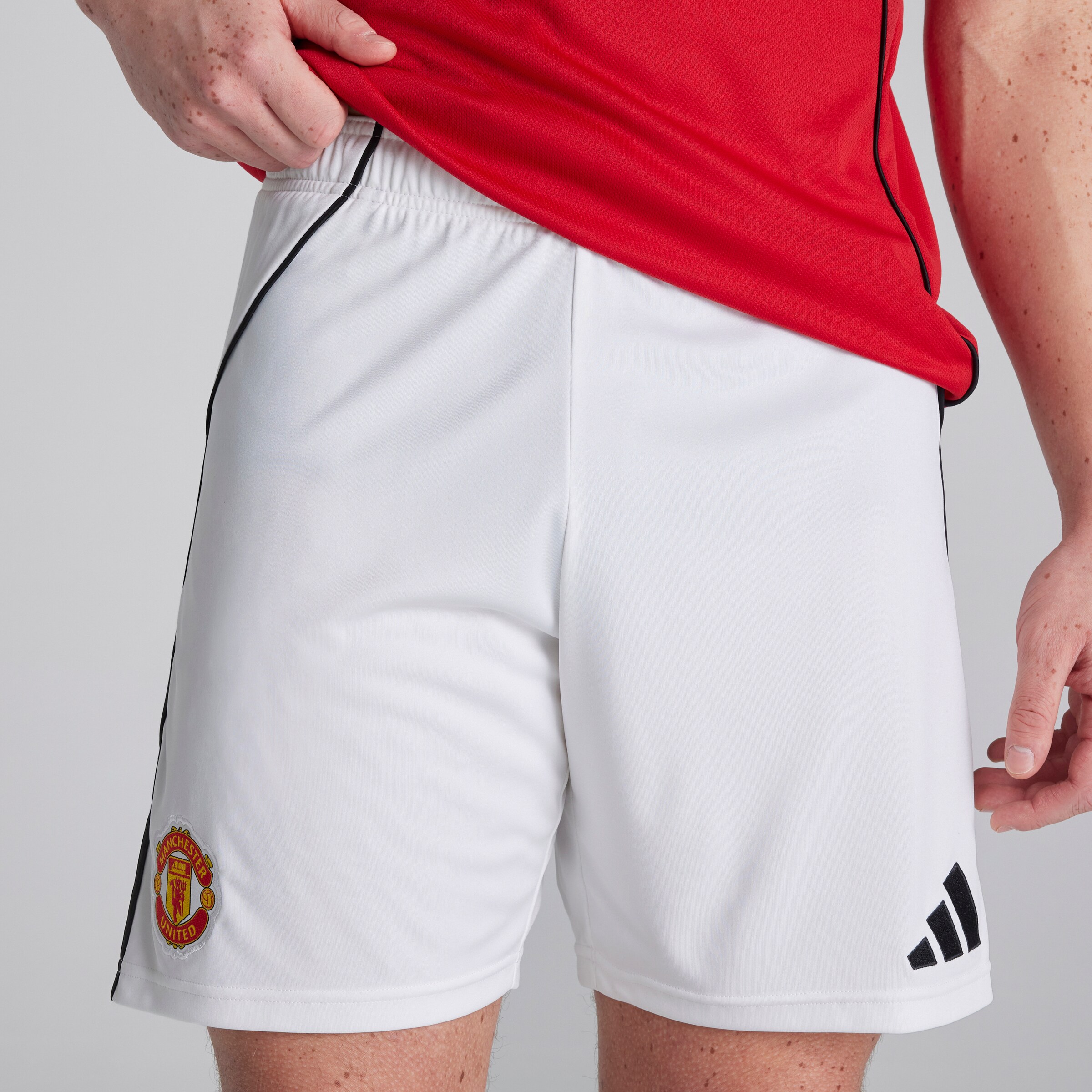 Manchester United 25/26 Home Shorts White 흰색 세부 사항 [5-5]