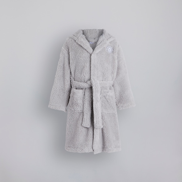 Manchester United Girls Dressing Gown Grey