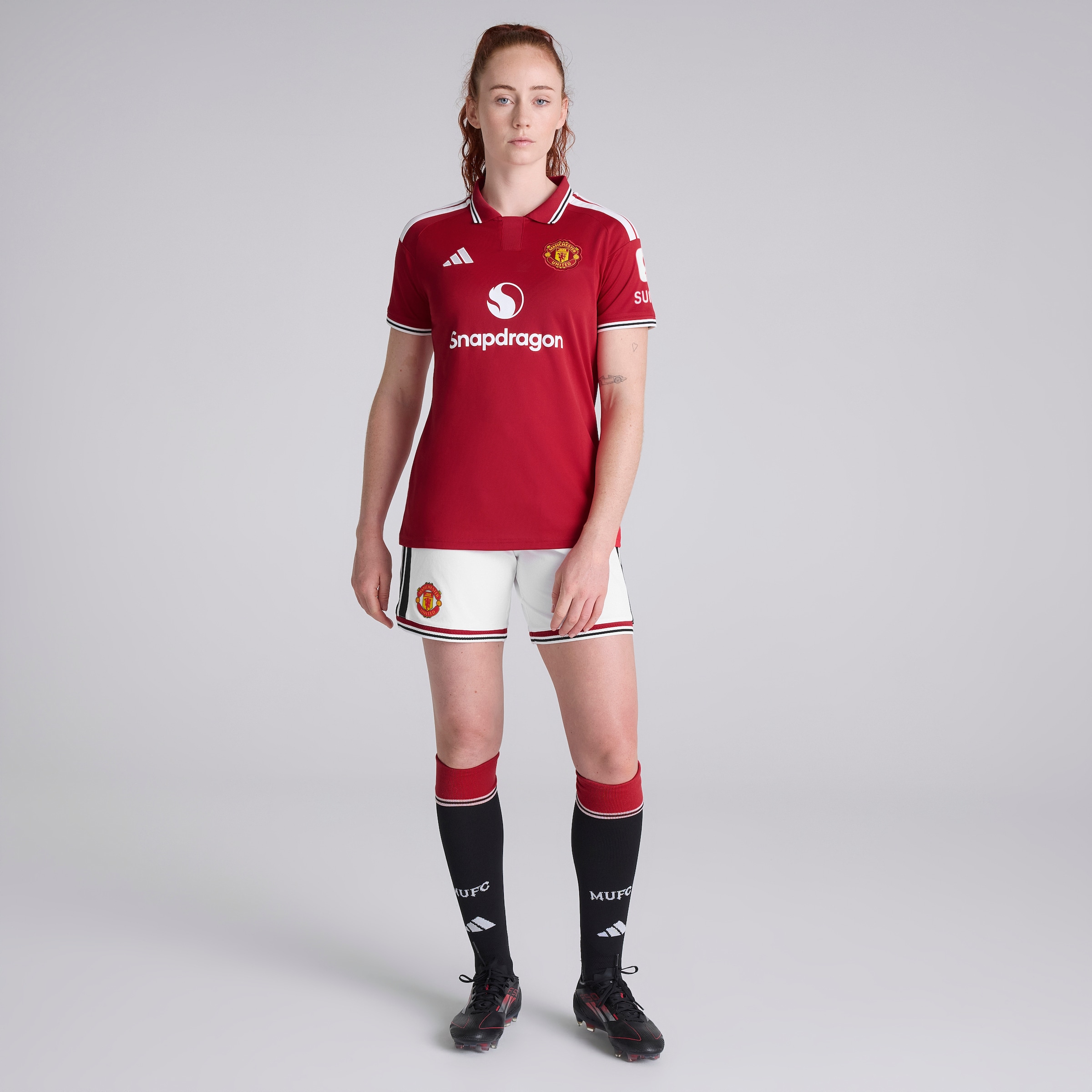 Manchester United Womens 26/27 Home Authentic Shorts White White Detail [3-5]