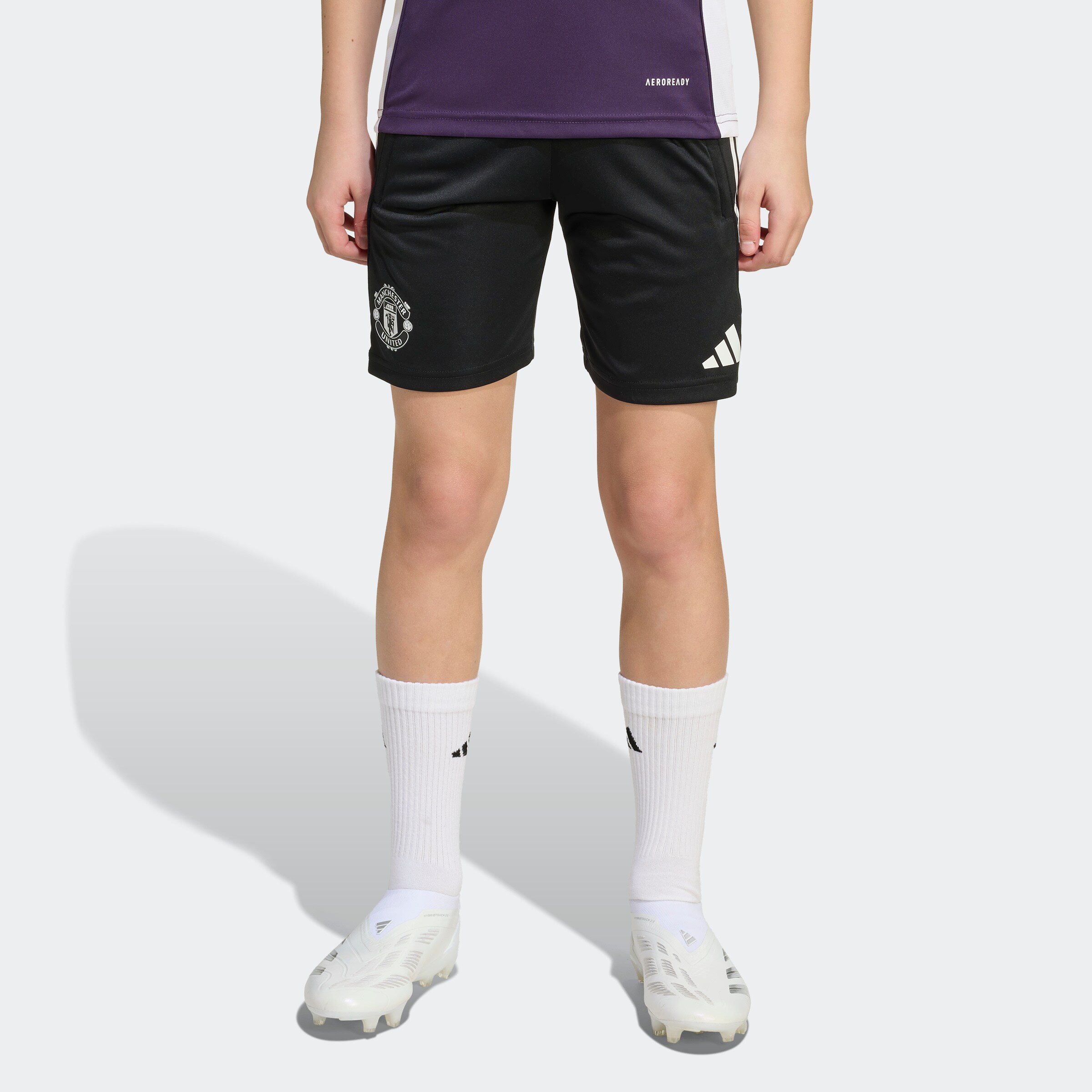 Manchester United Tiro 25 Competition Training Shorts Kids Noir Détail [7-9]