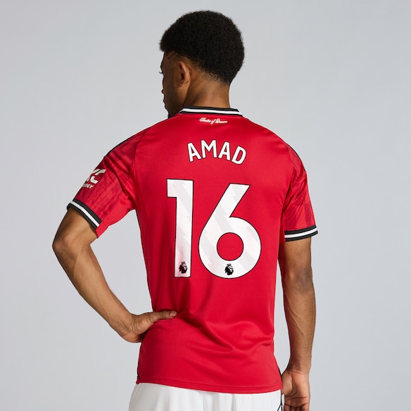 Manchester United 25/26 Home Jersey with Amad 16 EPL Printing & Badge Red